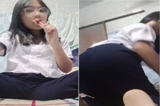 Nữ sinh nghiện sex thích thú với việc bị vỗ đít